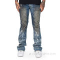 Οι σχεδιαστές ποιότητας Hight Stacted Fit Denim Jeans